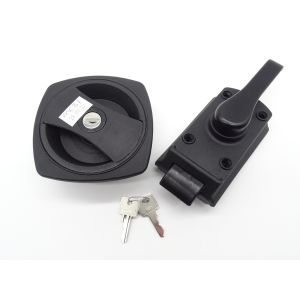 Caraloc left hand exterior lock and interior handle black with 2 keys 