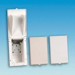External 240v Socket Box - White 