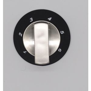 Thetford Spinflo electric hob control knob black with satin nickel