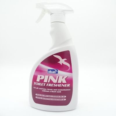 Elsan Pink Toilet Freshener Spray 750ml – Front Bottle Image