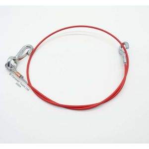 Red alko towing breakaway cable with standard clip attachment