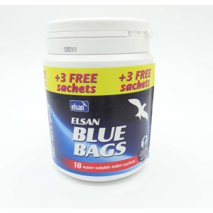 Tub of Elsan Blue Toilet Sachets with 3 free