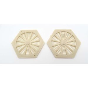 2 hexagonal air vents in beige