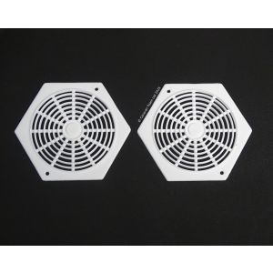 Hexagonal air vents in white