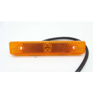 Rectangle amber light with attached wiring
