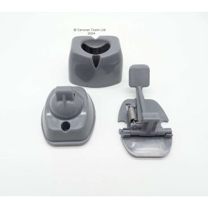Grey caravan door lock retainer
