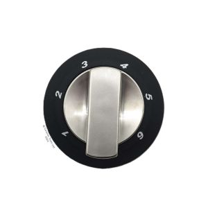 Thetford Spinflo electric hob control knob black with satin nickel