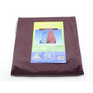Burgundy red draw string bag with grey wastemaster