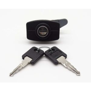 Black Rectangle Lock with 2 keys for Caravan or Motorhome Locker Doors