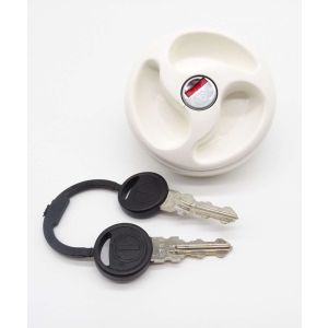 Zadi filler cap vented with keys. White 