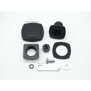 Zadi outer push lock with cover and fittings in black